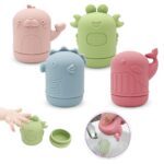 Baby Water Shower Toys Set (4-Piece Ocean Animal Bath Toys)