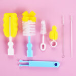 Kid Keeper Baby Bottle Brush Cleaner Set – Nylon & Sponge Cleaning Tools