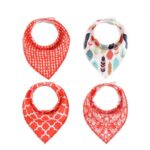 4-Pack Baby Bandana Bibs – Soft Cotton Triangle Drool & Burp Bibs